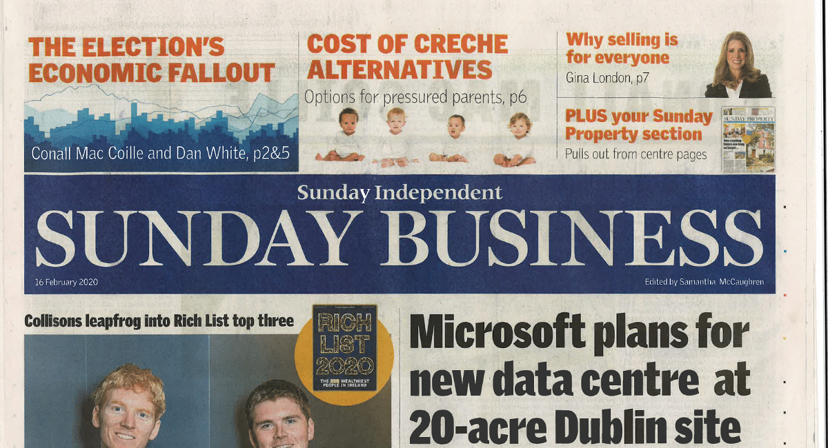 sunday independent sunday business newspaper cover